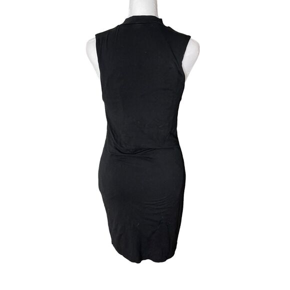 BLQ XS / Small Mock Neck Dress Black Sleeveless Bodycon Mini Revolve - Picture 8 of 10